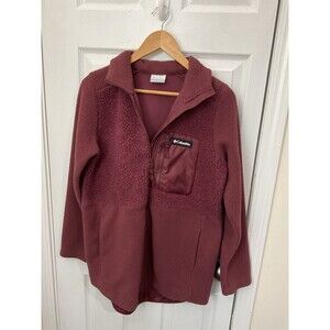 Columbia Women's Fleece Jacket - Burgundy, Size S